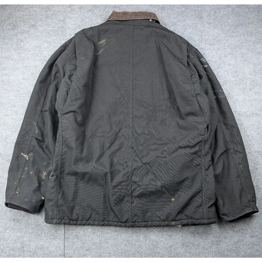 Carhartt Canvas Jacket Men XL Tall C55 USA Made Grunge Thrashed Work Wear Arctic